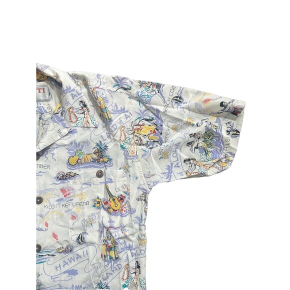 VTG Avanti Silk Hawaiian Shirt kiloi i ke upena Pa’u Rider uliuli Beach Comber S - Picture 4 of 13